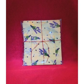 Levendula mintás méhviaszos kendő szett