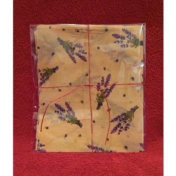 Levendula mintás méhviaszos kendő 