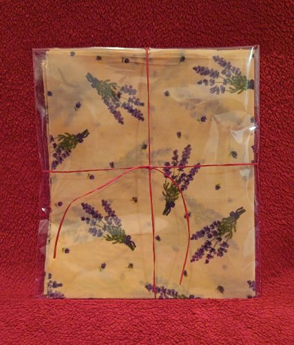 Levendula mintás méhviaszos kendő 