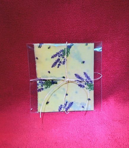 Levendula mintás méhviaszos kendő 